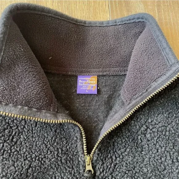 Bear Fleece Performance 1/4 Zip Men’s Pullover Jacket Black (Size L) - Picture 4 of 10